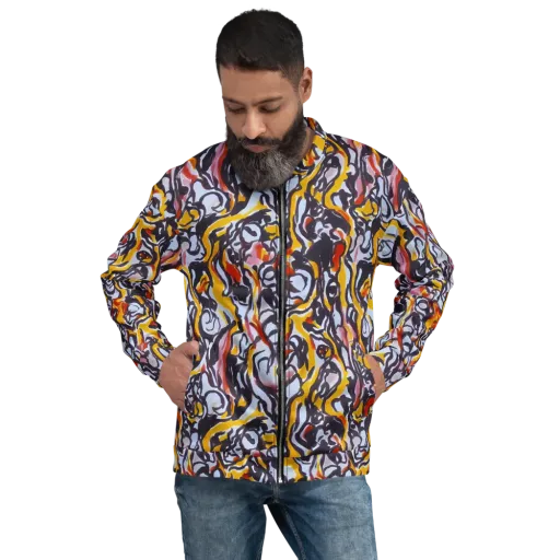 Saffron After Dark on a Bomber Jacket