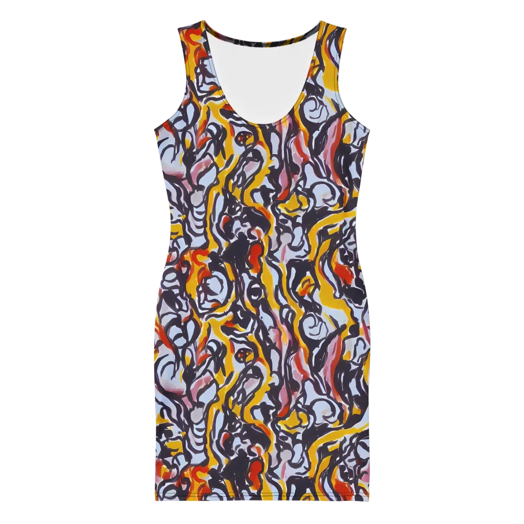 Saffron After Dark on Bodycon Dress — Front