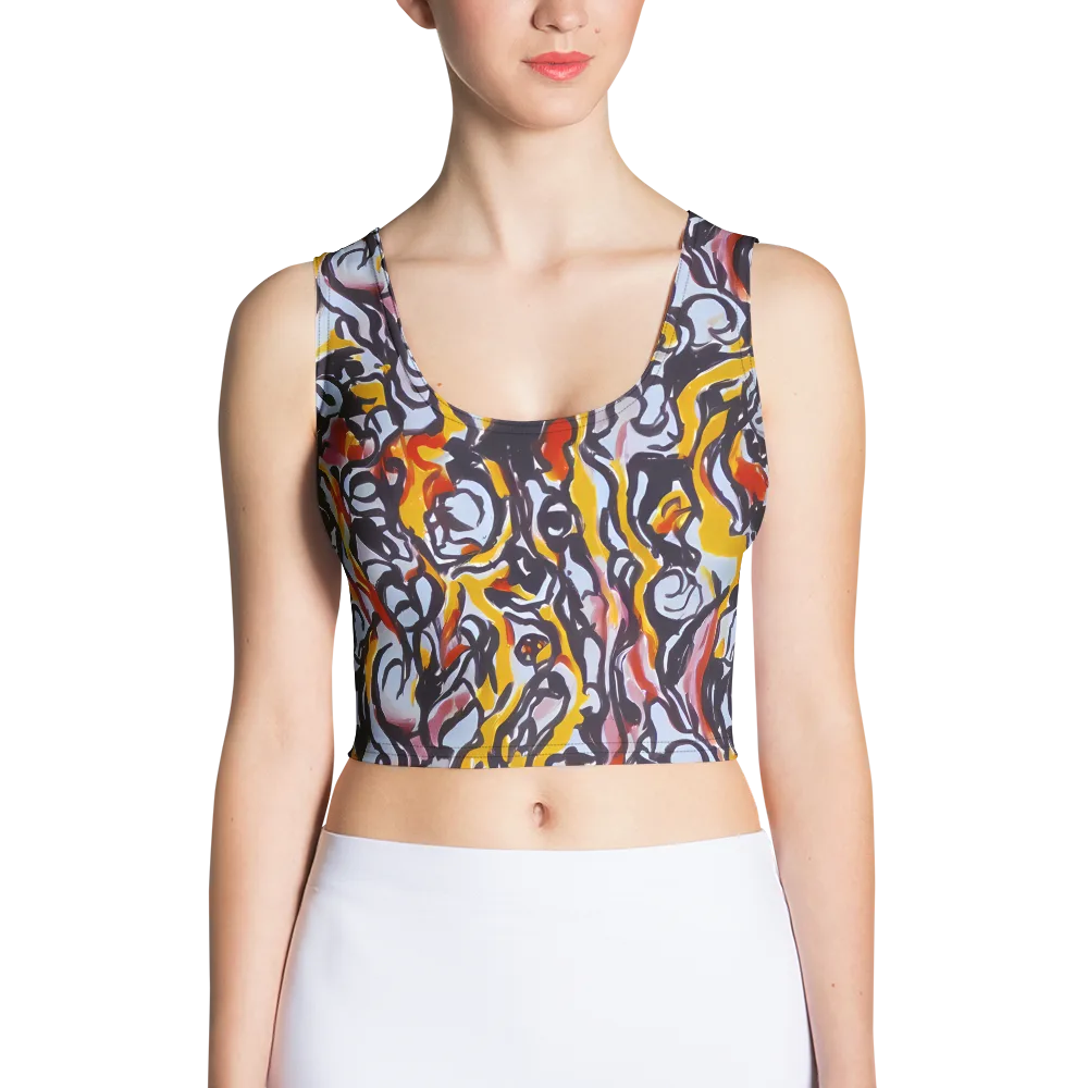 Saffron After Dark on Crop Top — Front