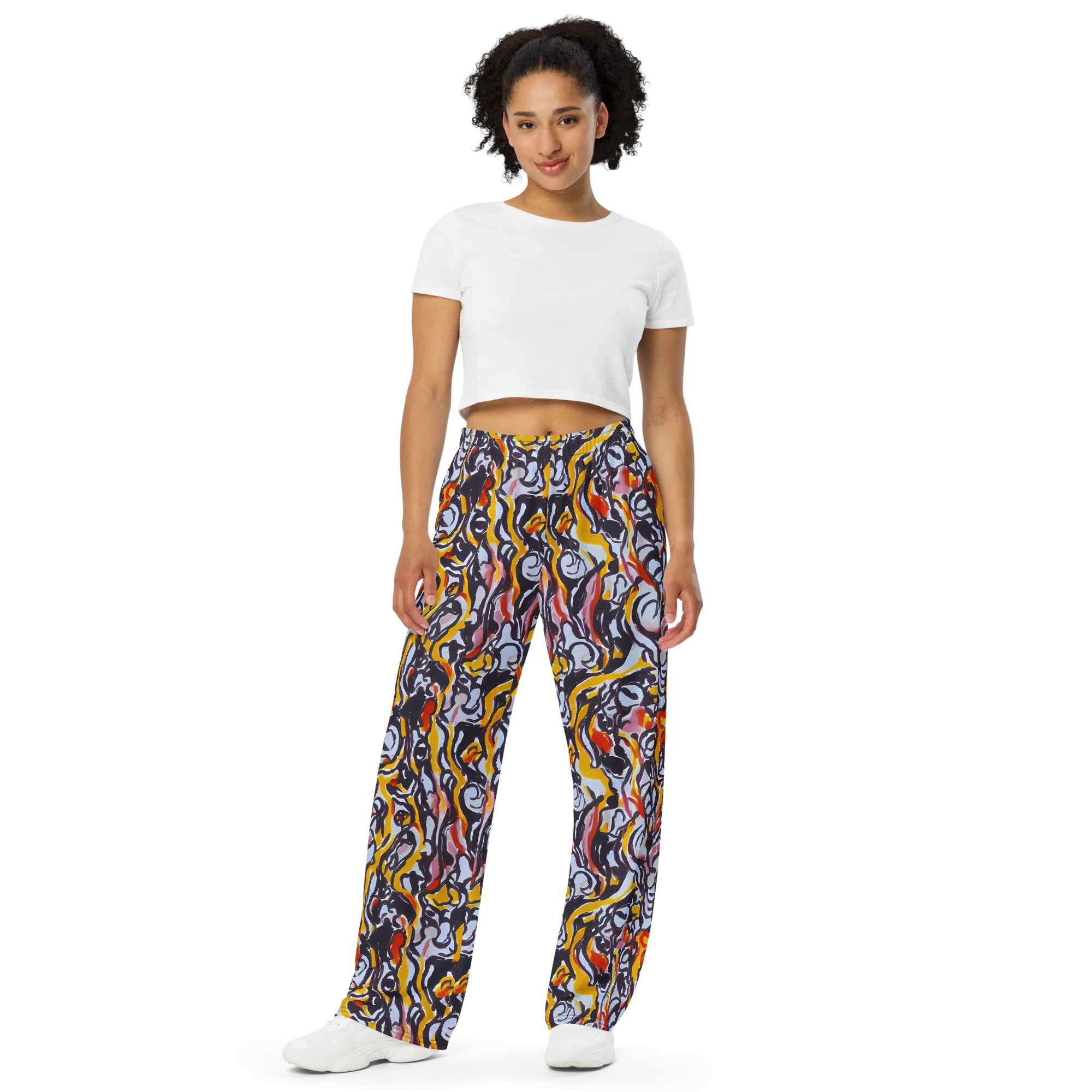 Saffron After Dark on Wide-Leg Pants — Front