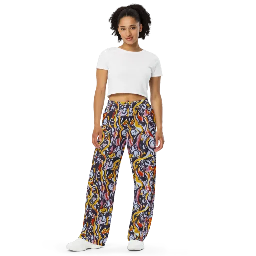 Saffron After Dark on a Wide-Leg Pants