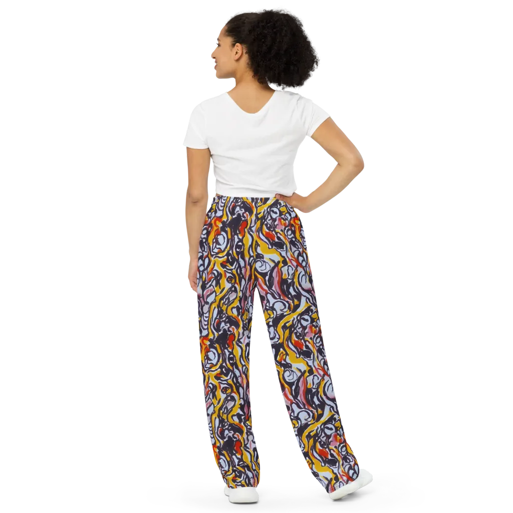 Saffron After Dark on Wide-Leg Pants — Back