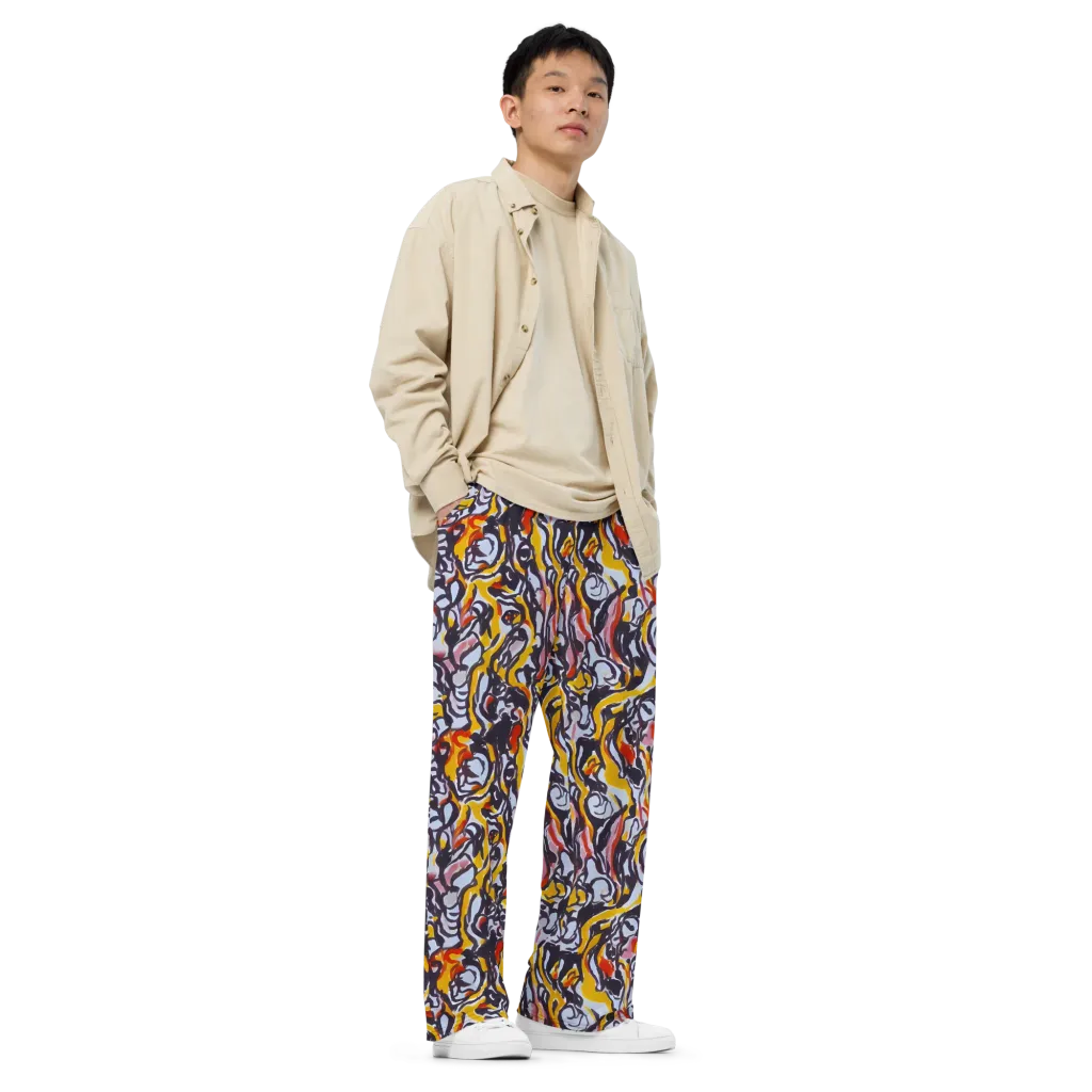 Saffron After Dark on Wide-Leg Pants — Right Front