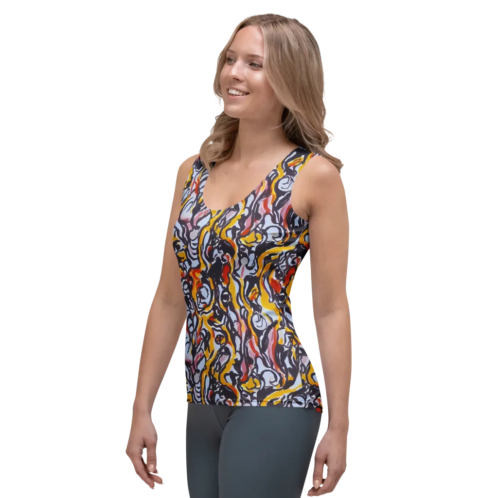 Saffron After Dark on Women's Tank Top — Left Front