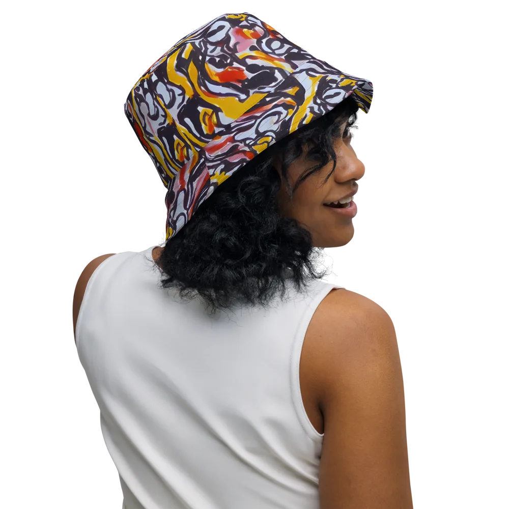 Saffron After Dark on Reversible Bucket Hat — Right Outside