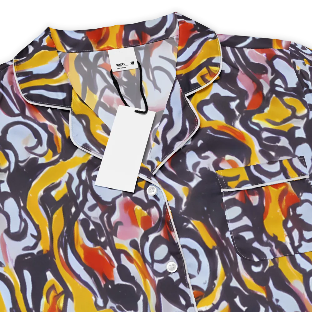 Saffron After Dark on Women's Short Sleeve Pajama Top — Product details