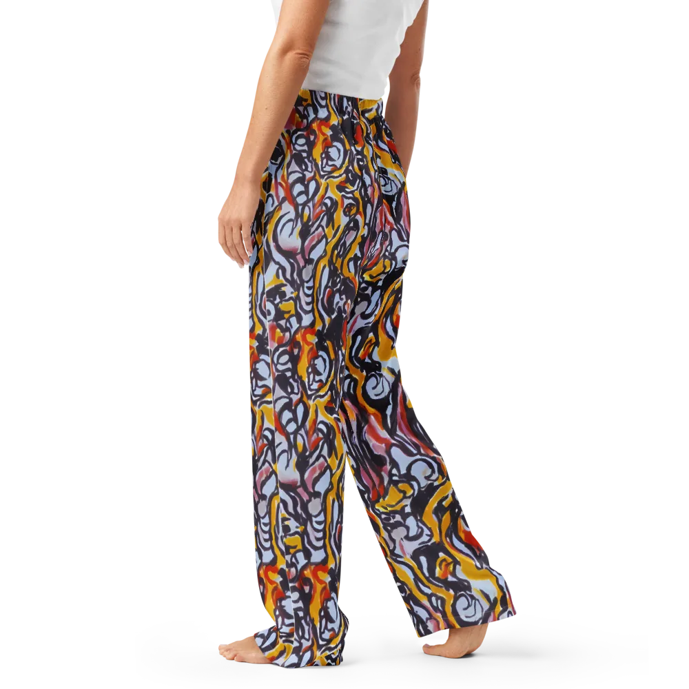 Saffron After Dark on Women's Pajama Pants — Left