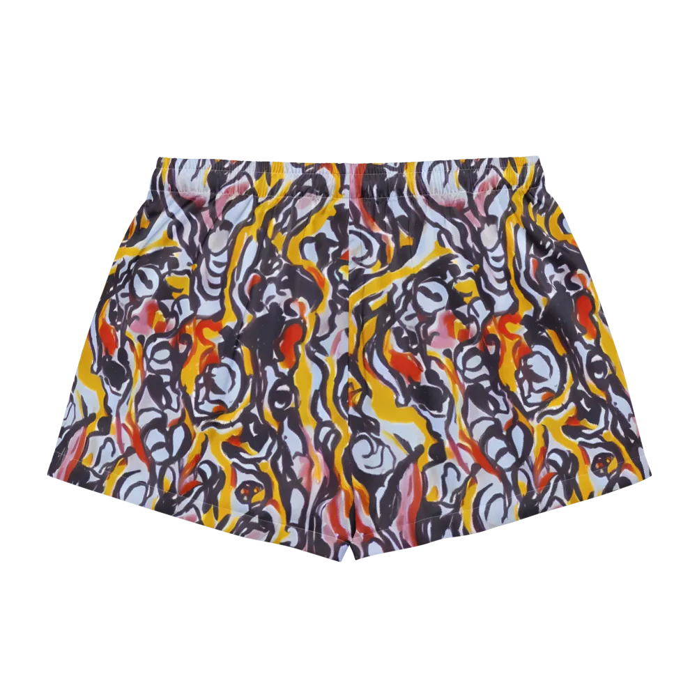 Saffron After Dark on Women's Pajama Shorts — Back