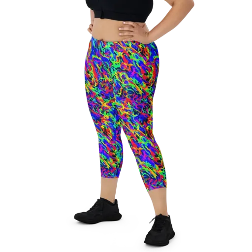 Electric Chromatic on a Capri Leggings