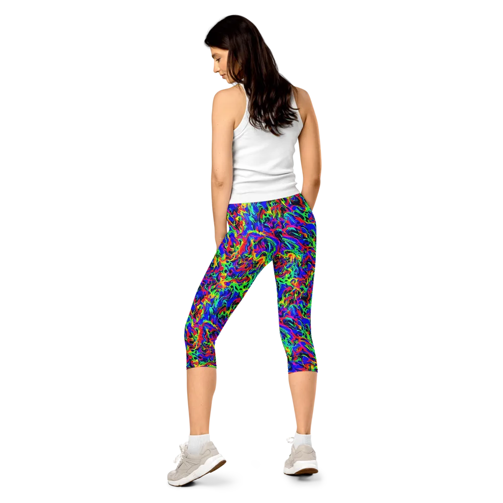 Electric Chromatic on Capri Leggings — Back