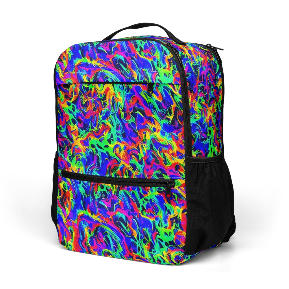 Electric Chromatic on Utility Backpack — Left Front