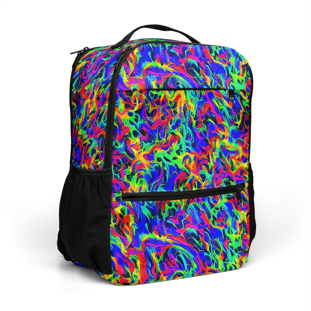 Electric Chromatic on Utility Backpack — Right Front