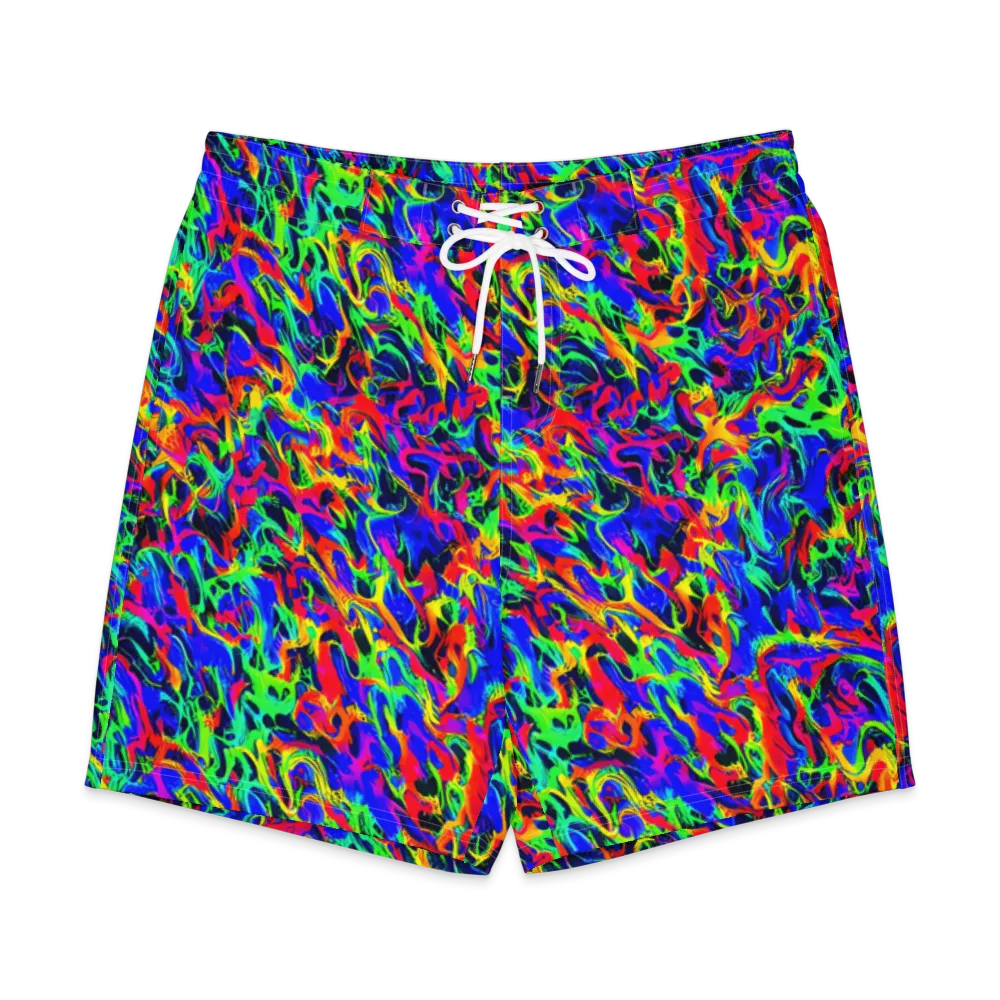 Electric Chromatic on Men's Board Shorts — Front