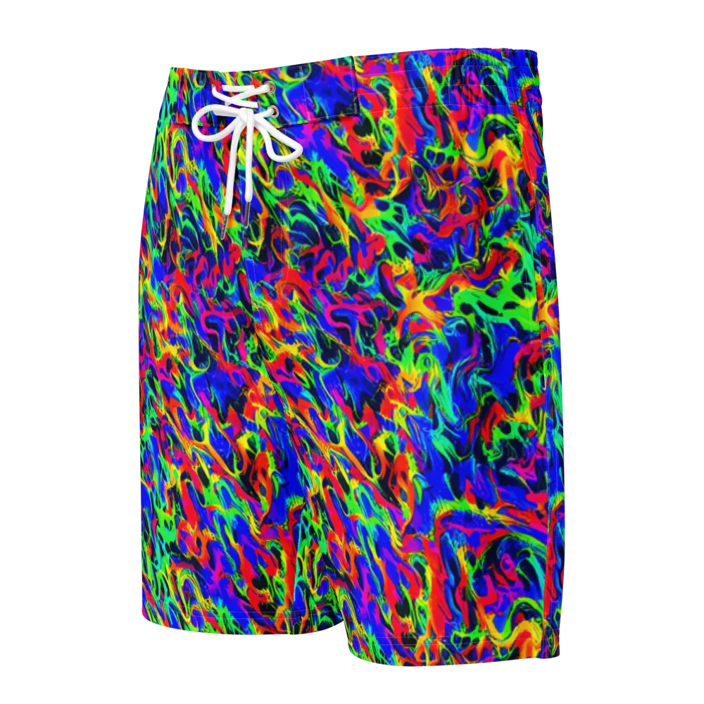 Electric Chromatic on Men's Board Shorts — Front