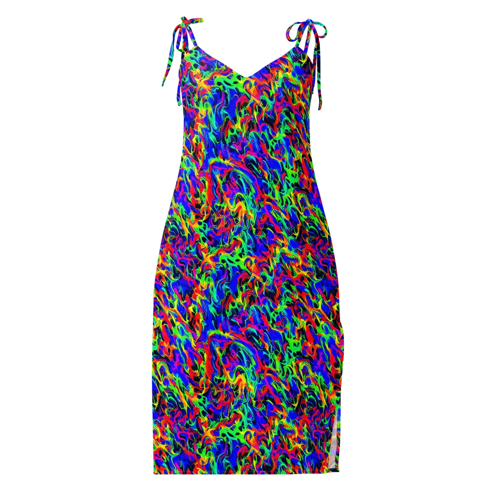 Electric Chromatic on Slip Dress — Front