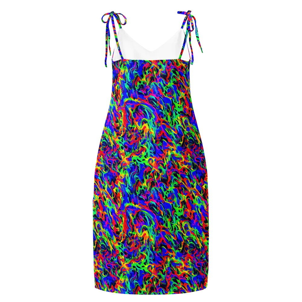 Electric Chromatic on Slip Dress — Back