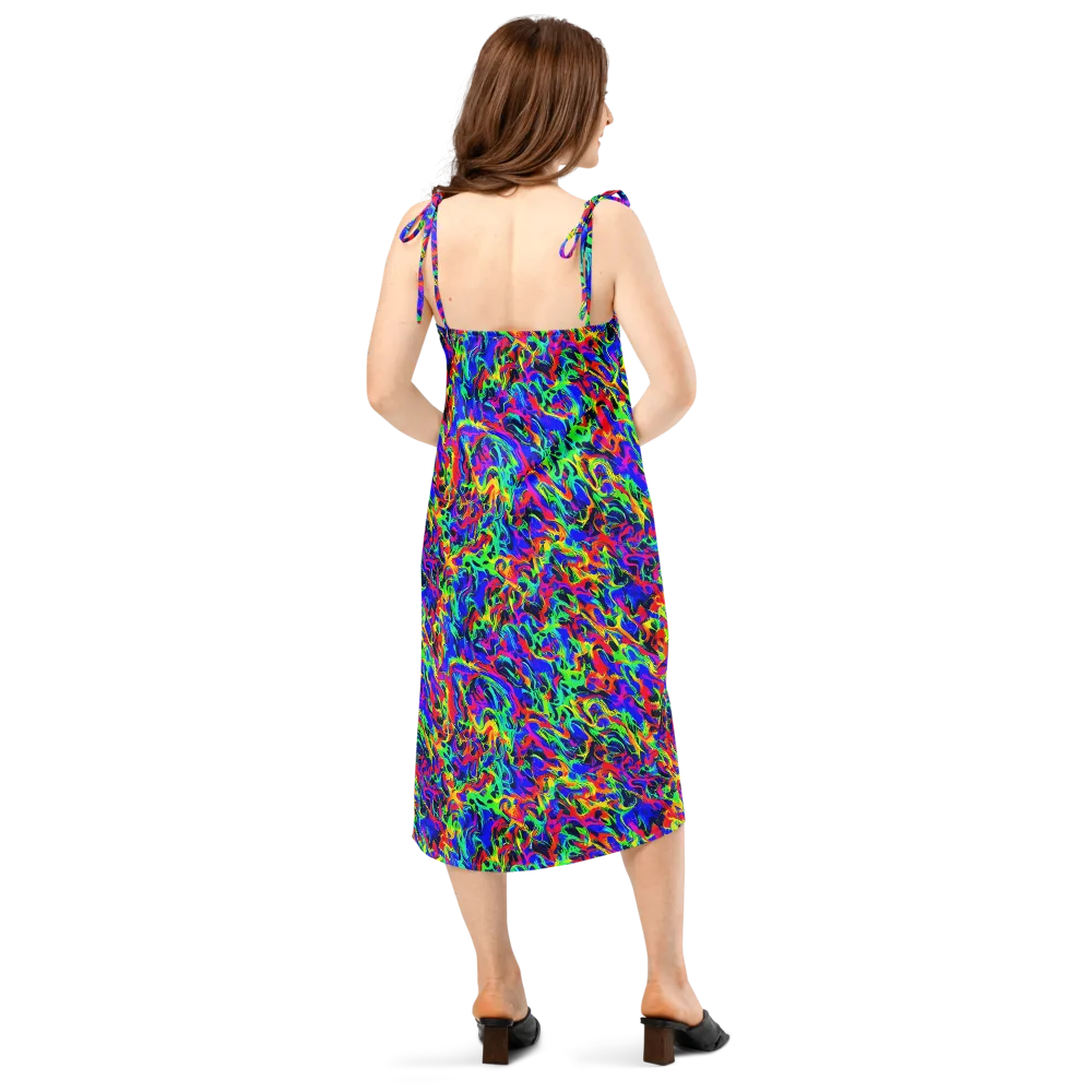 Electric Chromatic on Slip Dress — Back
