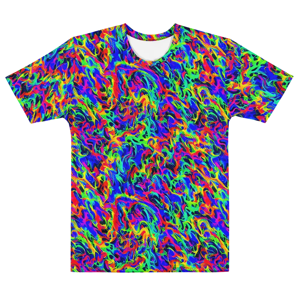 Electric Chromatic on Men's Cotton Crew Neck T-Shirt — Front
