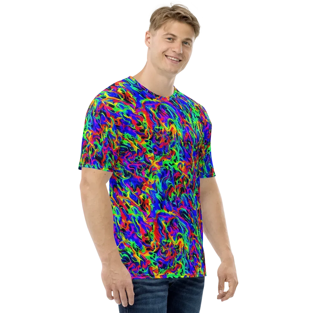 Electric Chromatic on Men's Crew Neck T-Shirt — Right