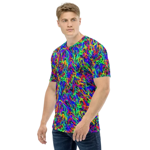 Electric Chromatic on a Men's Crew Neck T-Shirt