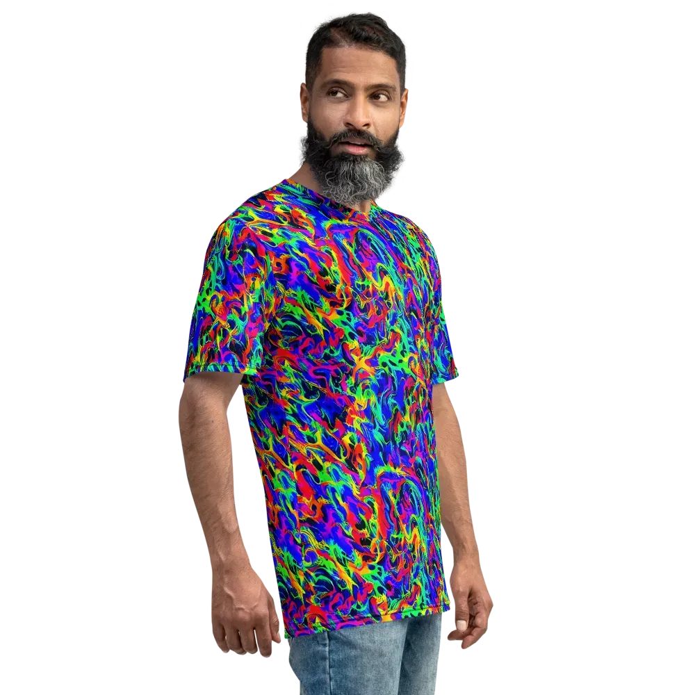 Electric Chromatic on Men's Crew Neck T-Shirt — Right