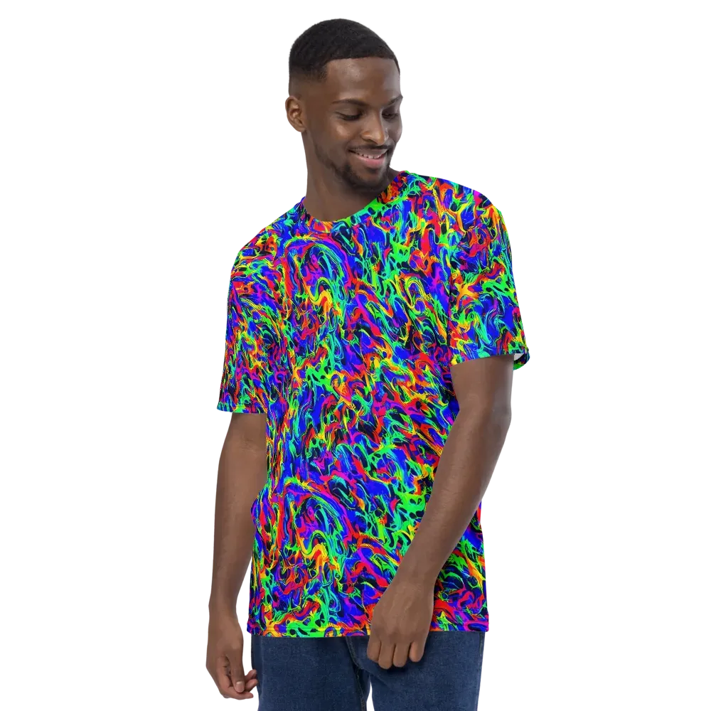 Electric Chromatic on Men's Crew Neck T-Shirt — Left