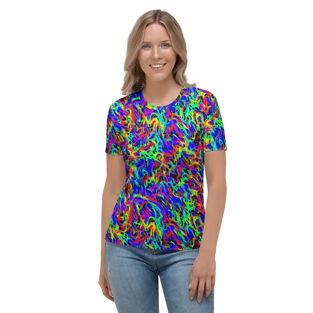 Electric Chromatic on Women's Crew Neck T-Shirt — Front