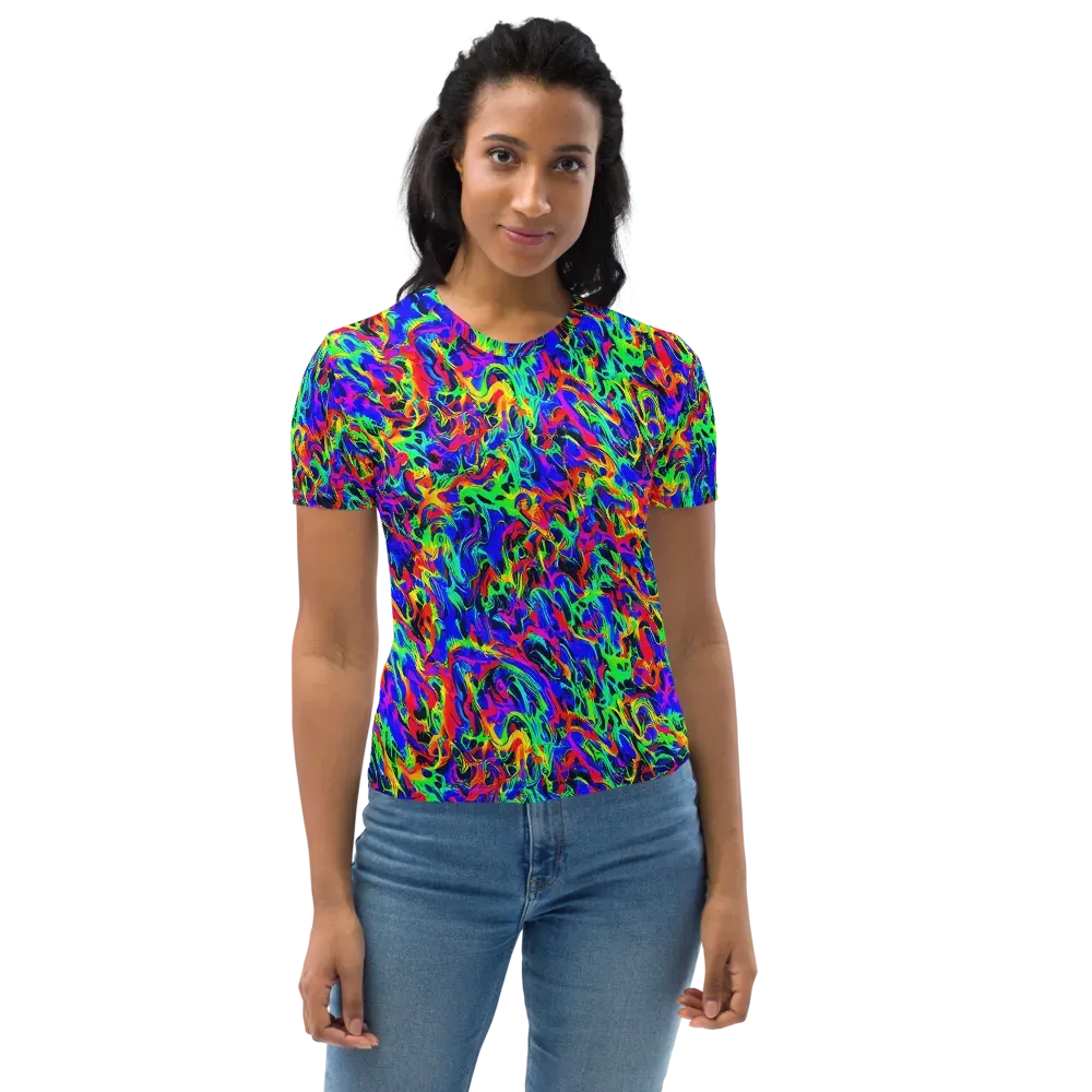 Electric Chromatic on Women's Crew Neck T-Shirt — Front
