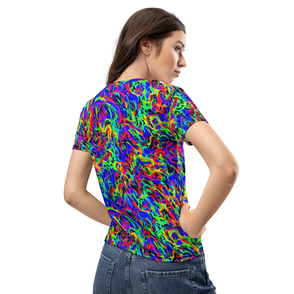 Electric Chromatic on Women's Crew Neck T-Shirt — Back