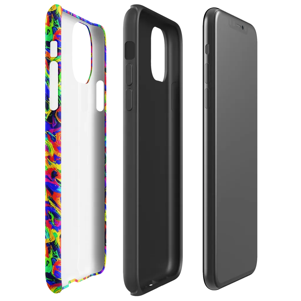 Electric Chromatic on Tough Case for iPhone® — Right