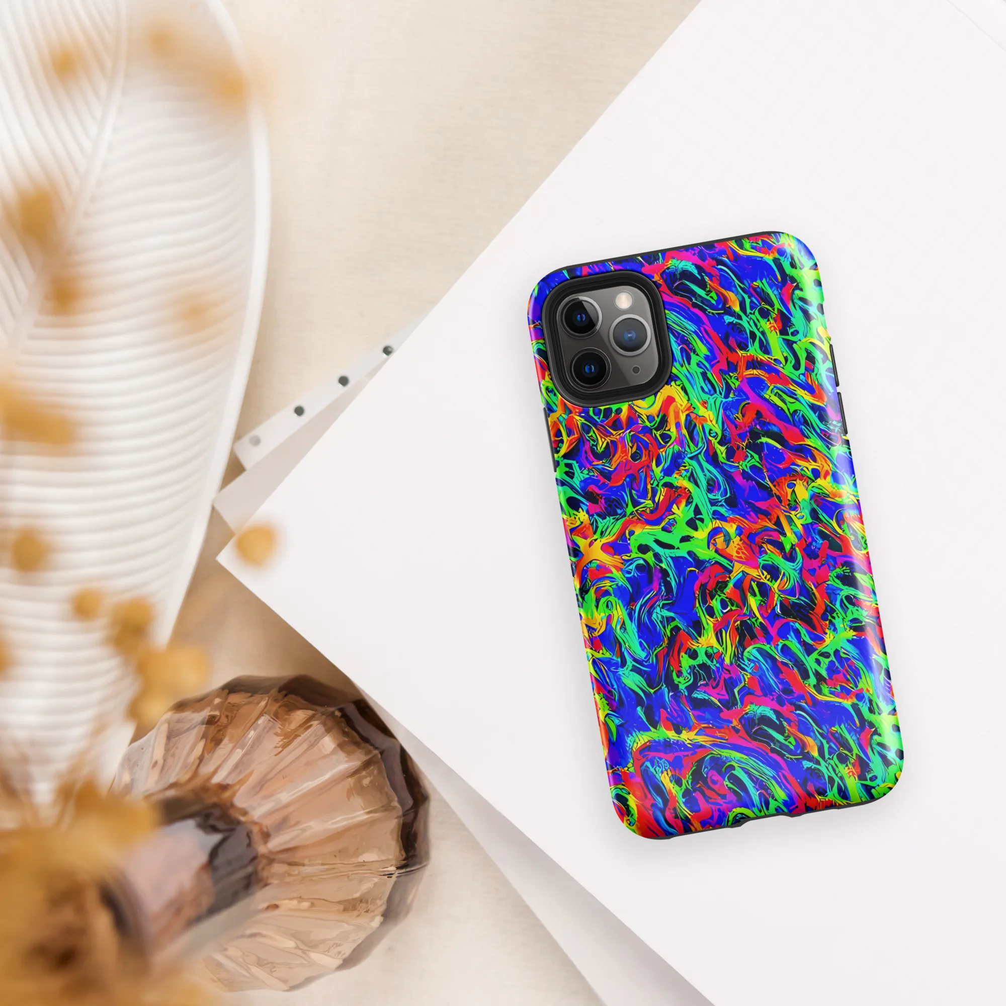 Electric Chromatic on Tough Case for iPhone® — Front