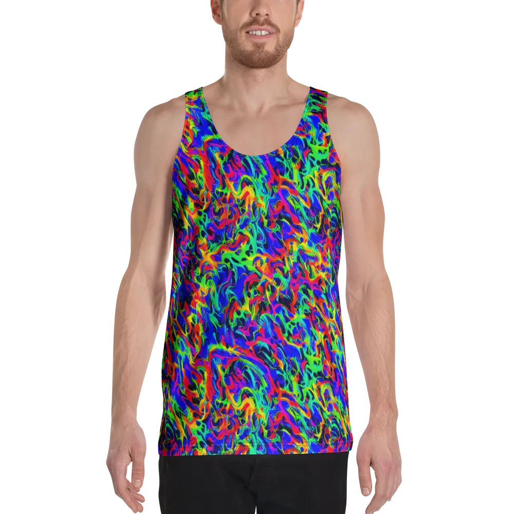Electric Chromatic on Men's Tank Top — Front