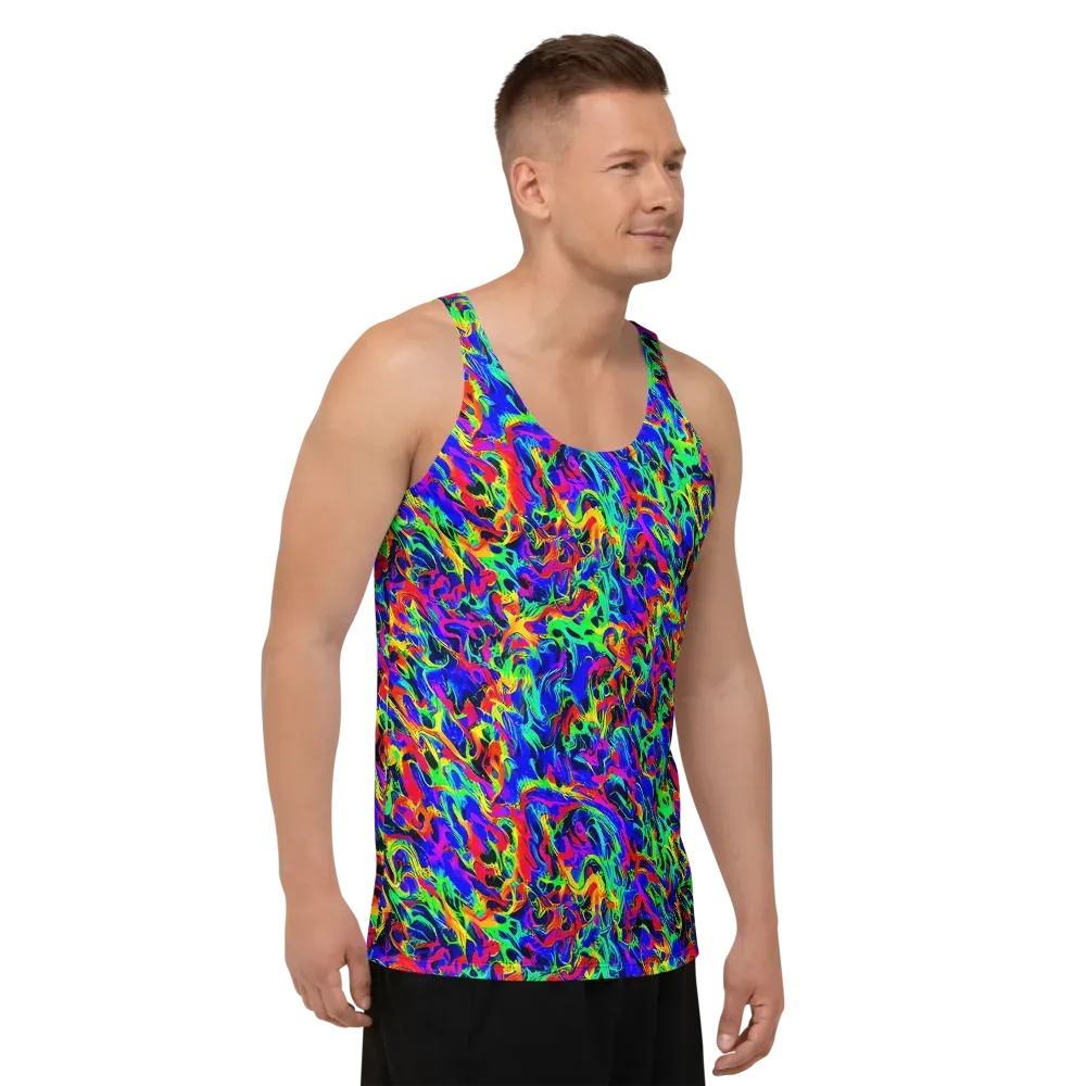 Electric Chromatic on Men's Tank Top — Right Front
