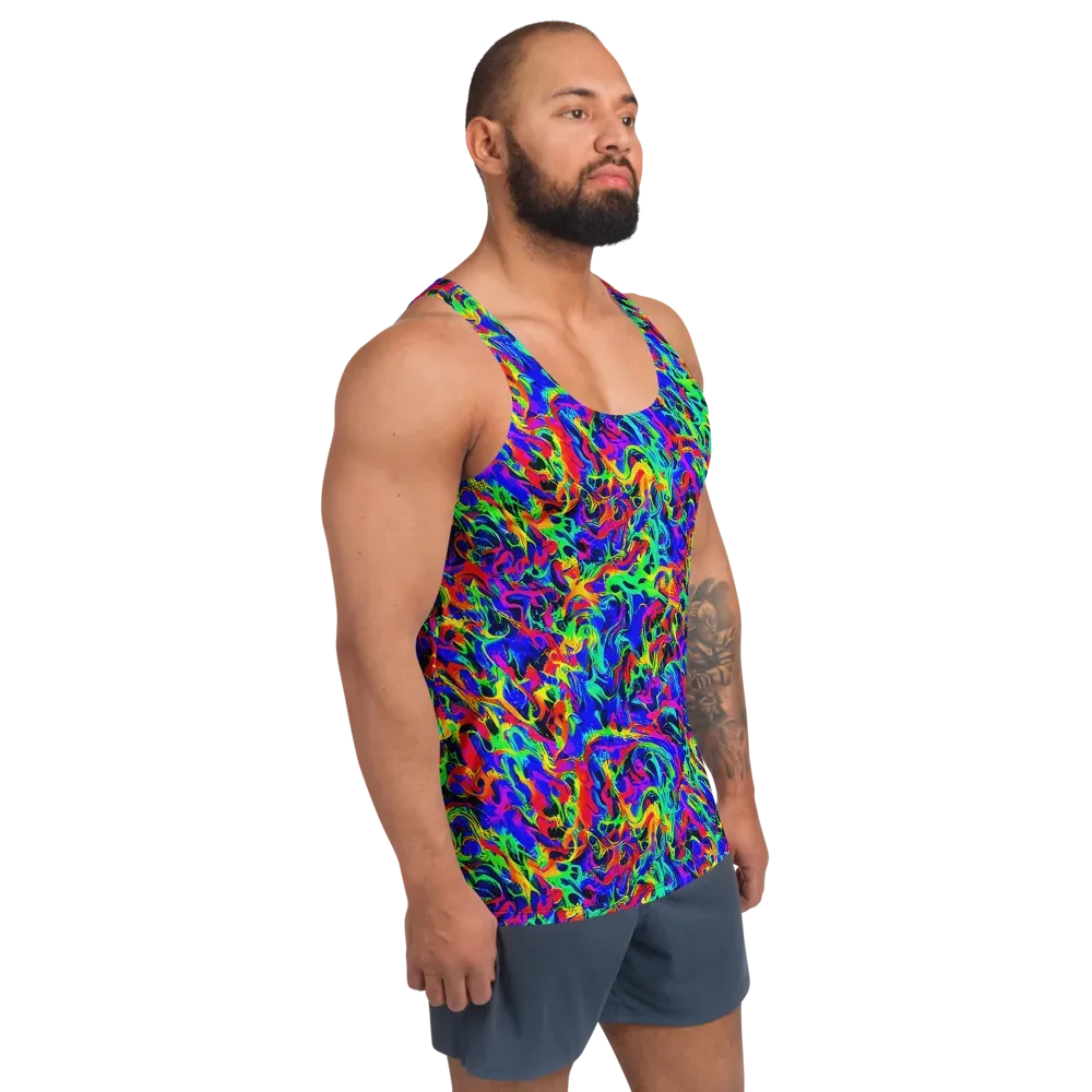 Electric Chromatic on Men's Tank Top — Right Front