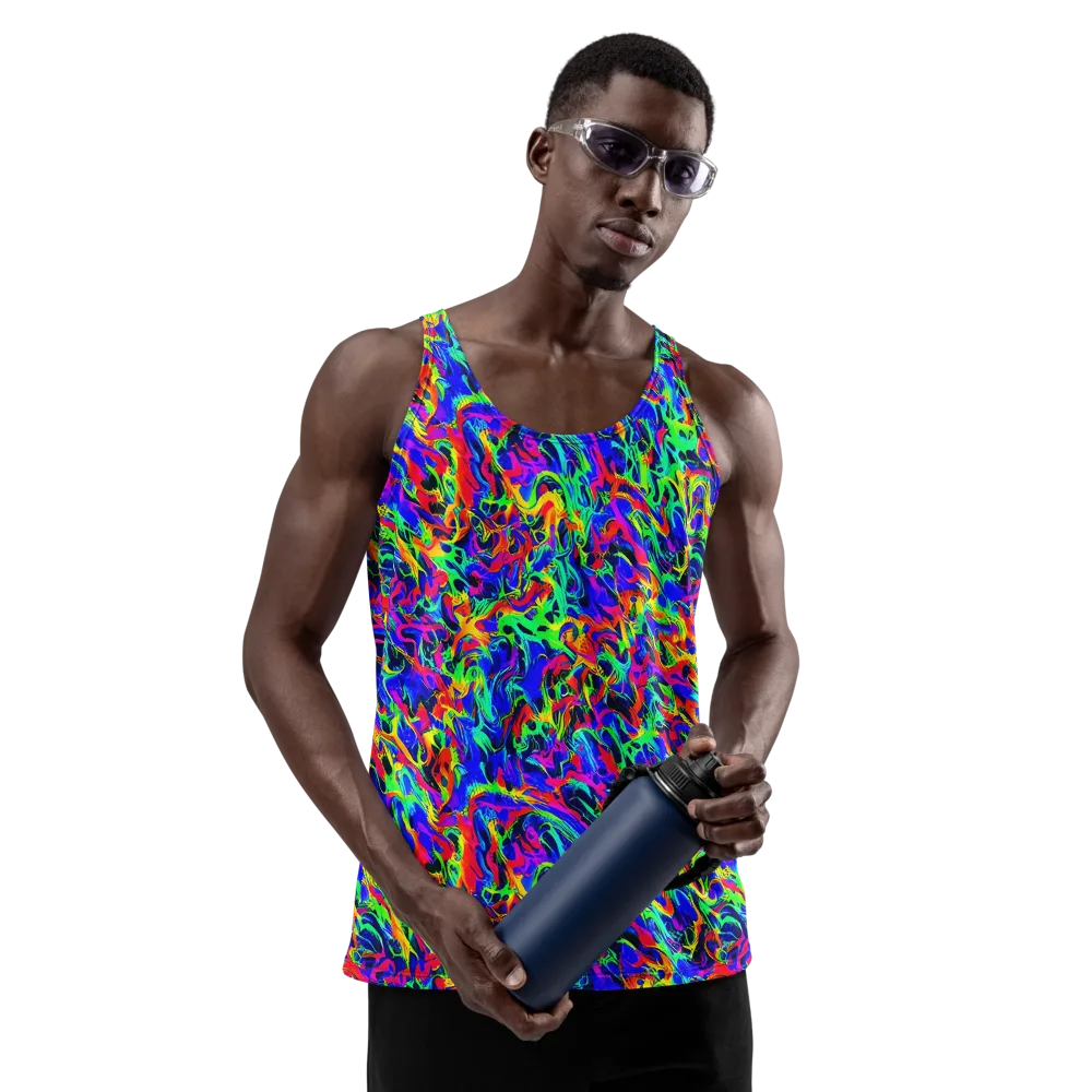 Electric Chromatic on Men's Tank Top — Front