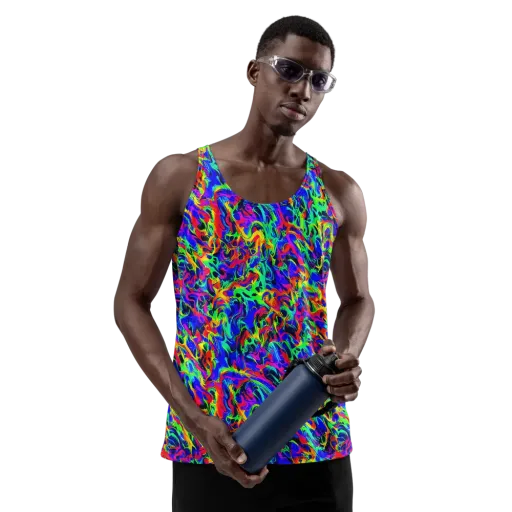 Electric Chromatic on a Men's Tank Top