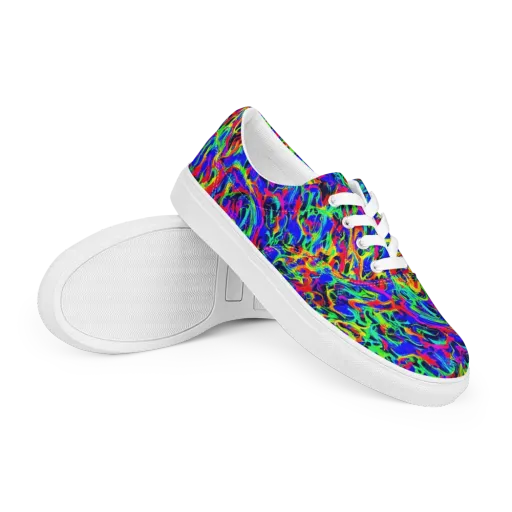 Electric Chromatic on a Men's Lace-Up Canvas Shoes