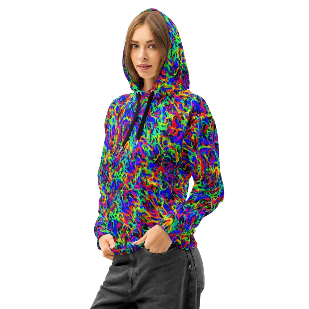 Electric Chromatic on Cotton Hoodie — Left Front