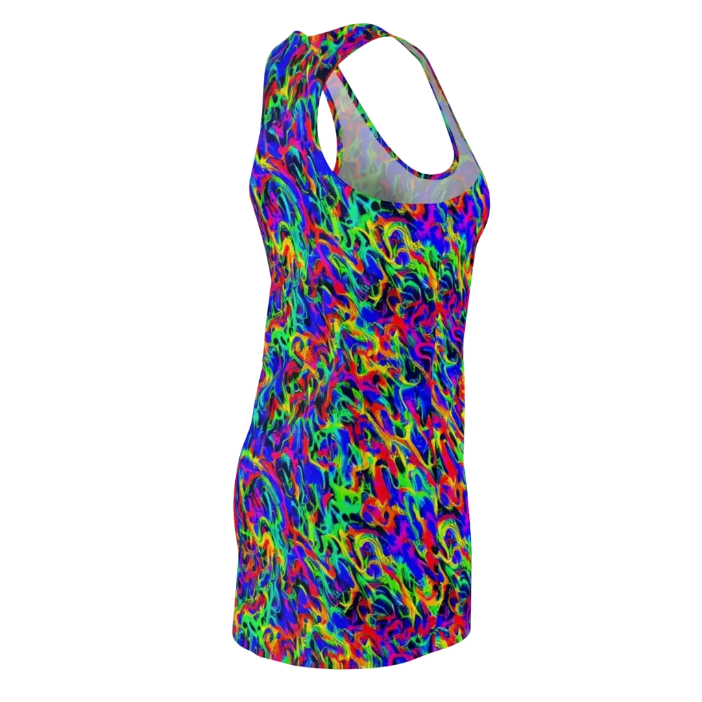 Electric Chromatic on Racerback Dress — Back Side