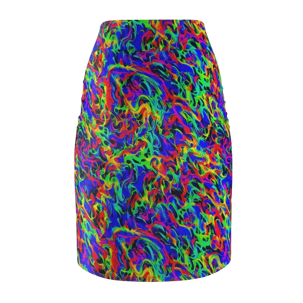 Electric Chromatic on Pencil Skirt — Back