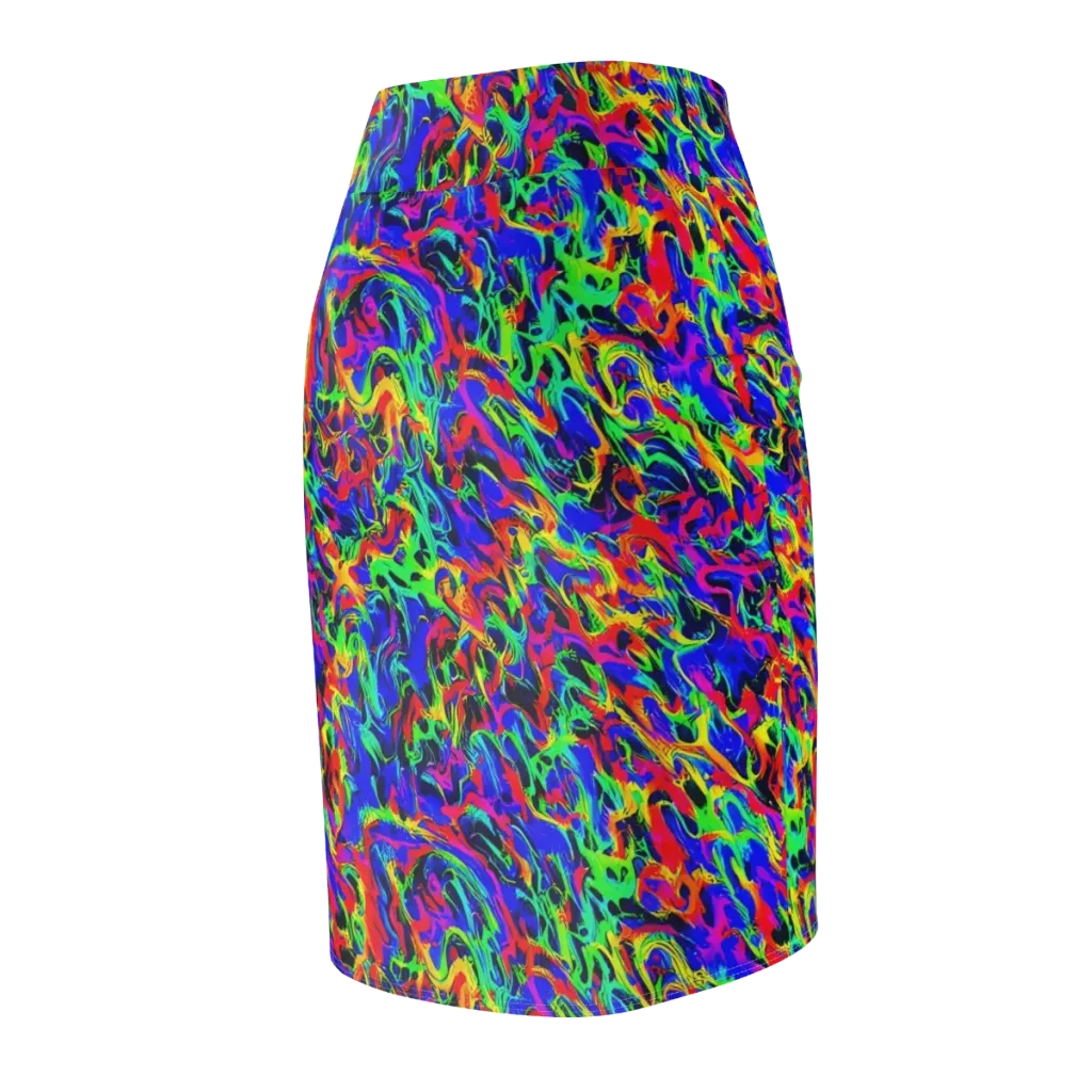 Electric Chromatic on Pencil Skirt — Back Side
