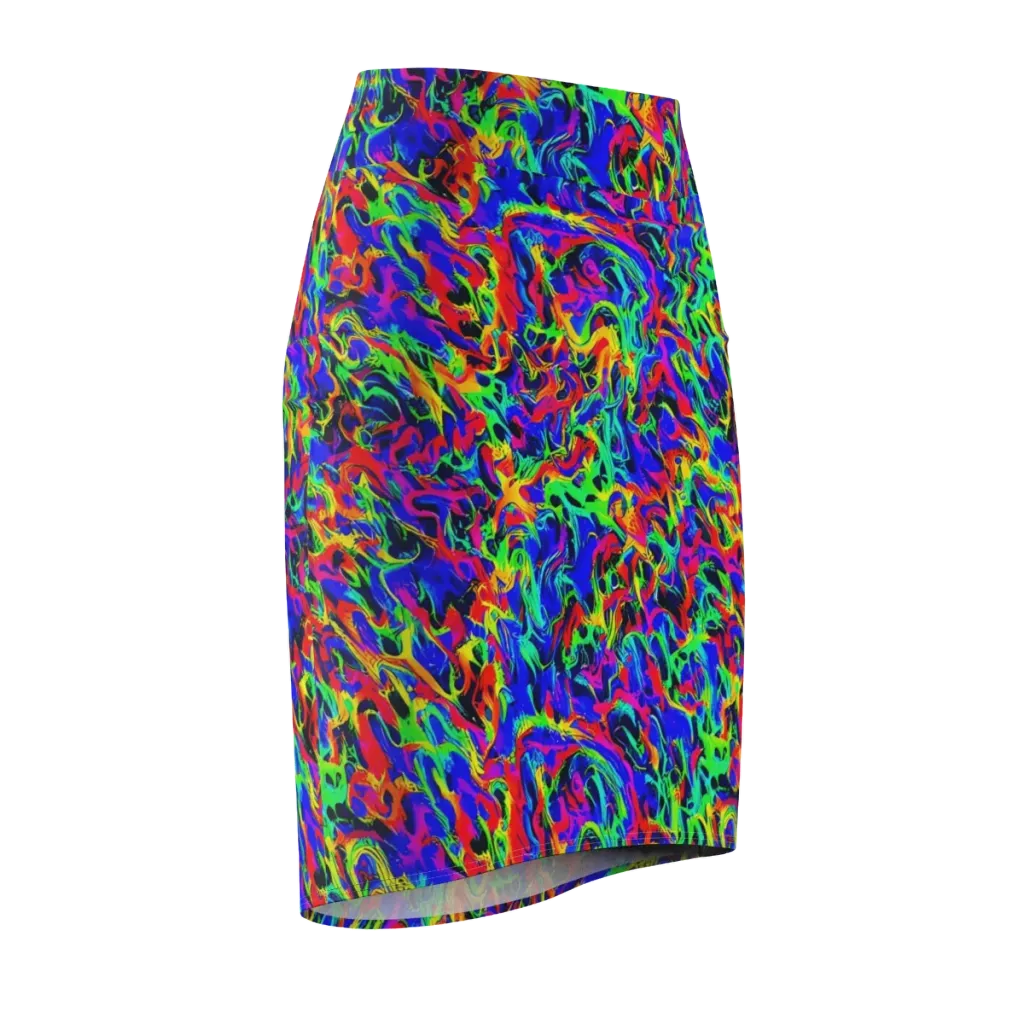 Electric Chromatic on Pencil Skirt — Front Side