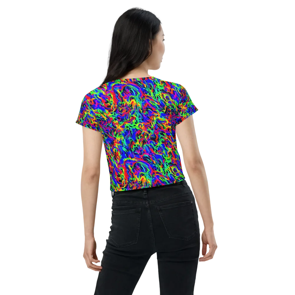 Electric Chromatic on Crop Tee — Back