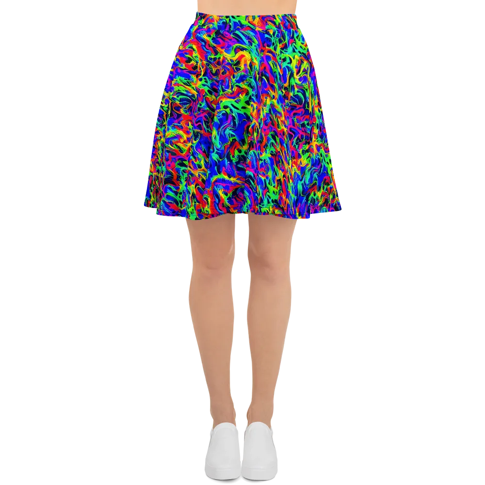 Electric Chromatic on Skater Skirt — Front