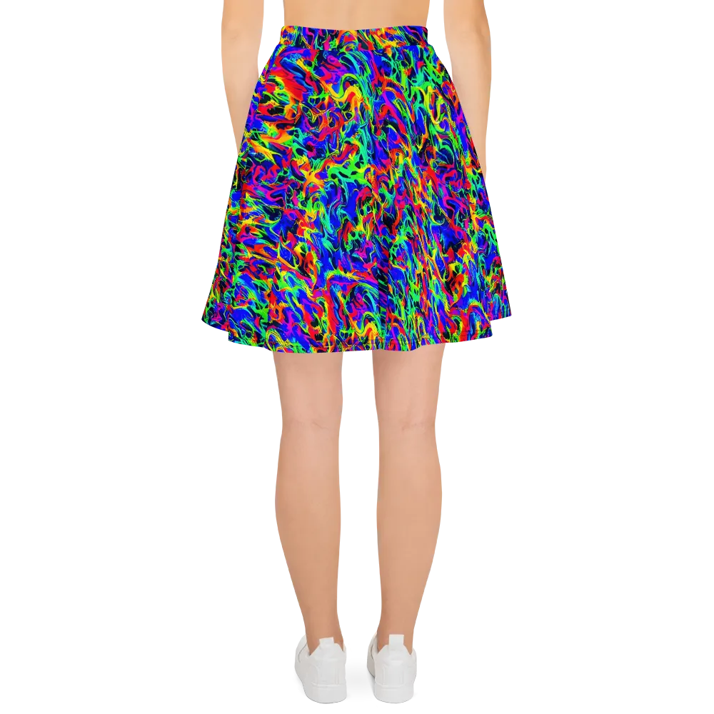 Electric Chromatic on Skater Skirt — Back