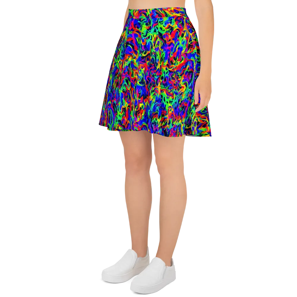 Electric Chromatic on Skater Skirt — Left