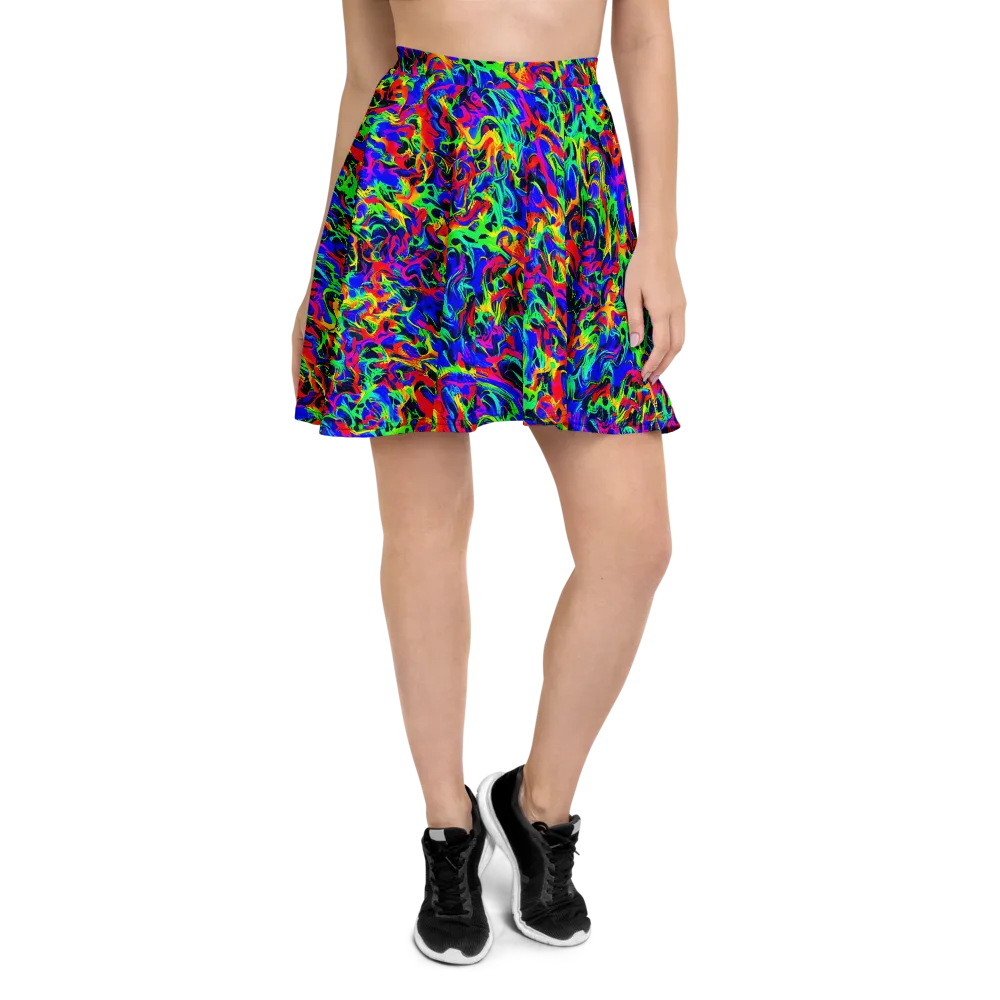 Electric Chromatic on Skater Skirt — Front