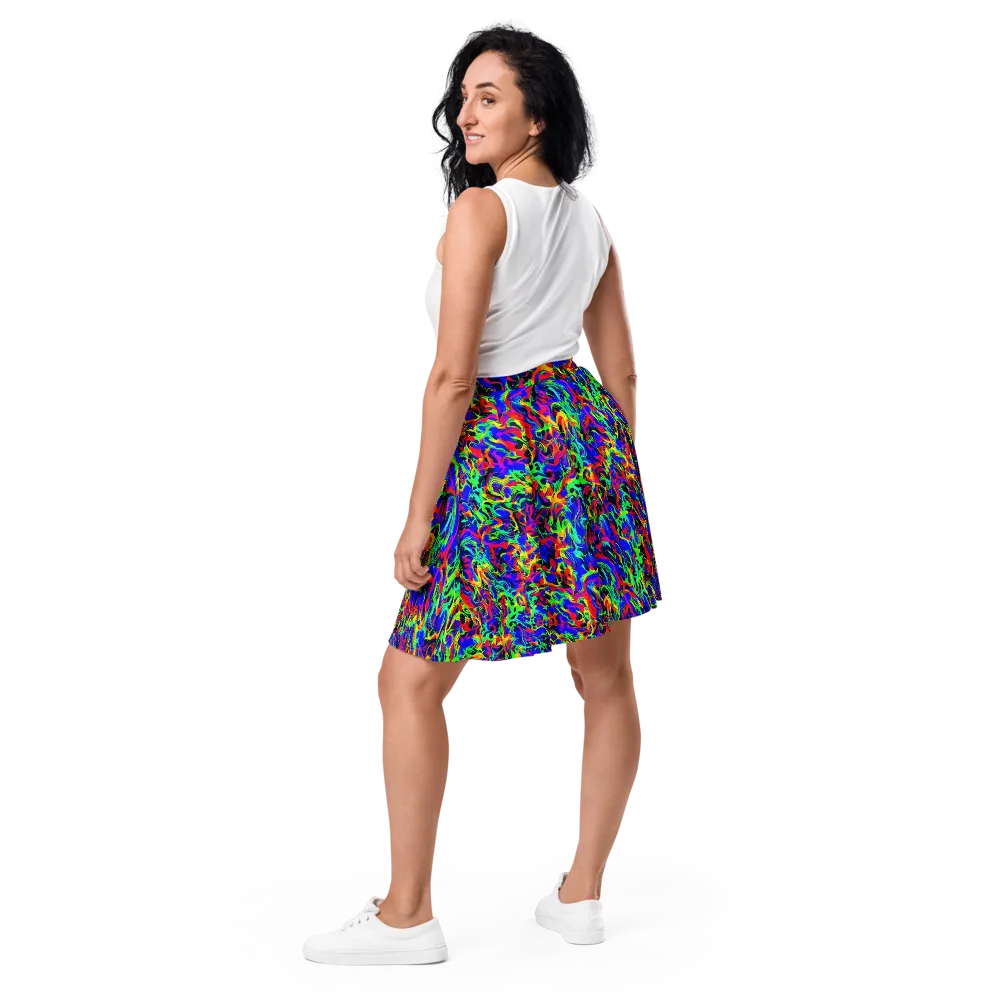 Electric Chromatic on Skater Skirt — Back