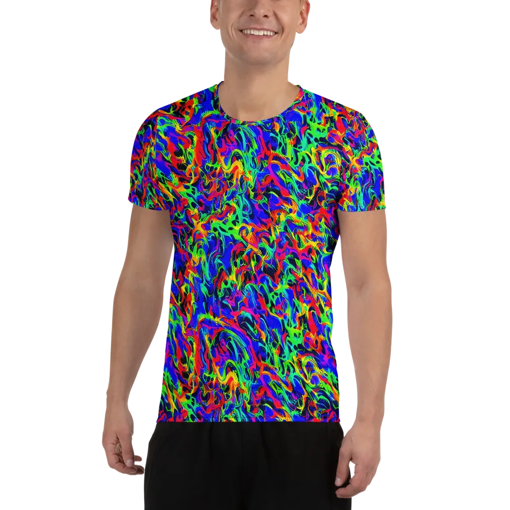 Electric Chromatic on Men's Athletic T-Shirt — Front