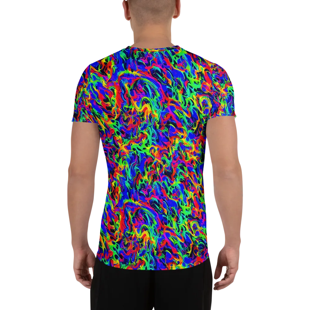 Electric Chromatic on Men's Athletic T-Shirt — Back